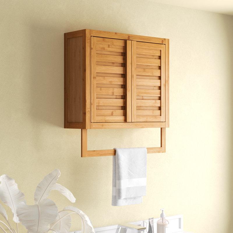 Beachcrest Home Mitch Solid Wood Wall Mounted Bathroom Cabinet ...